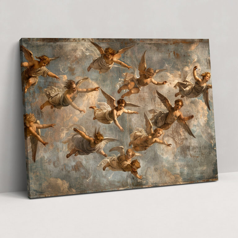 Michelangelo Ethereal Angels Wall Decoration - Michelangelo, Michelangelo, Canvas Print, Canvas