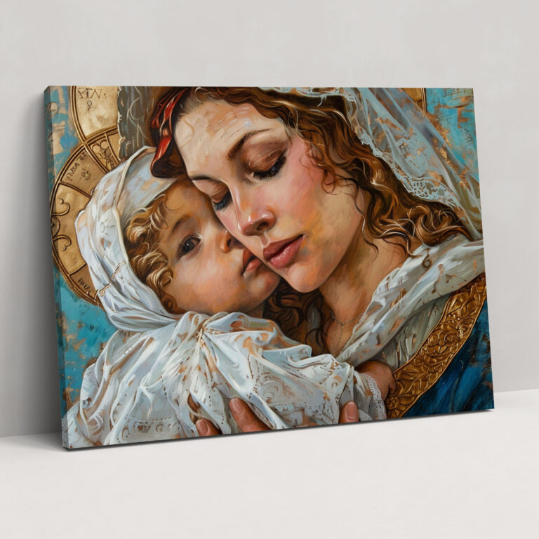 Michelangelo Serene Madonna Canvas Print - Michelangelo, Canvas, Michelangelo, Wall Decoration