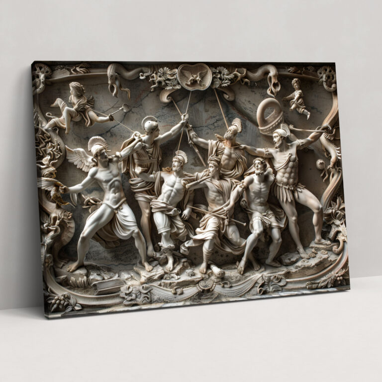 Michelangelo Mythological Characters Wall Decoration - Michelangelo, Home Decoration, Wall Decoration, Canvas Wall Art