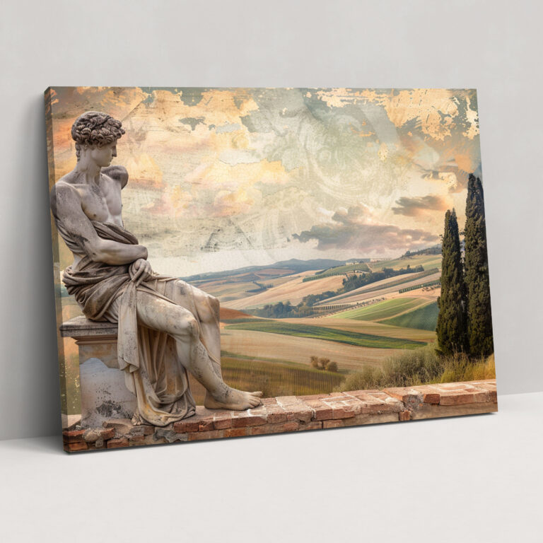 Sculptural Elegance Michelangelo Wall Decoration - Michelangelo, Michelangelo, Canvas Wall Art, Home Decoration