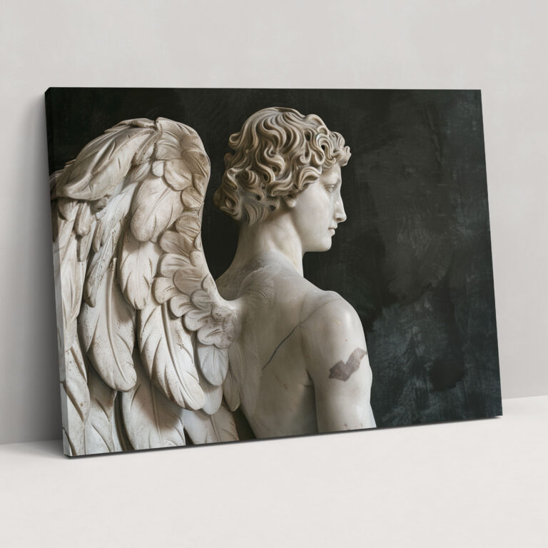 Michelangelo Angelic Figure Canvas Print - Michelangelo, Wall Art, Canvas Wall Art, Michelangelo