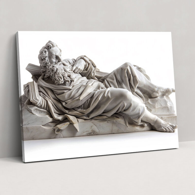 Michelangelo Wall Decoration - The Prophet Jeremiah Sculpture Canvas Print - Michelangelo, Canvas Wall Art, Wall Decoration, Michelangelo