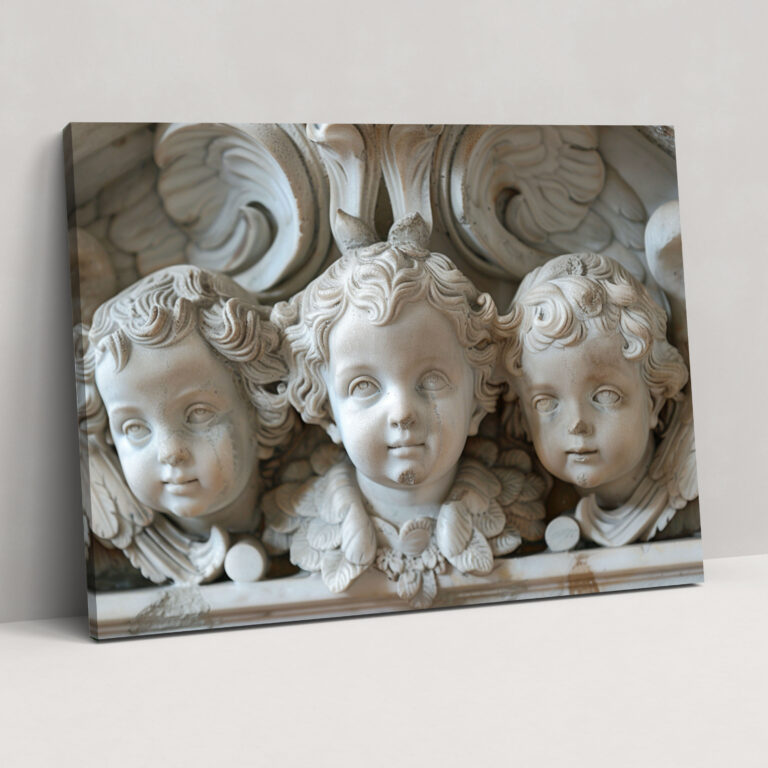 Michelangelo Sculpted Figures Wall Decoration - Michelangelo, Canvas Wall Art, Wall Decoration, Canvas