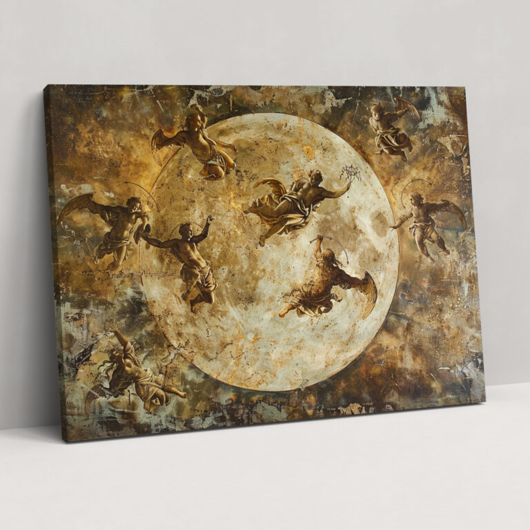 Michelangelo Celestial Beings Canvas Print - Michelangelo, Michelangelo, Canvas Print, Home Decoration