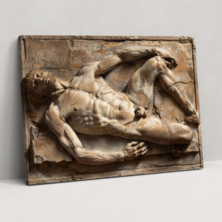 Michelangelo Wall Decoration - Dying Slave Canvas Print - Michelangelo, Wall Decoration, Canvas, Canvas Print