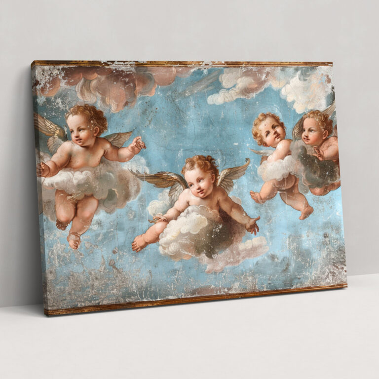 Michelangelo Cherubs Canvas Print - Michelangelo, Home Decoration, Wall Decoration, Michelangelo