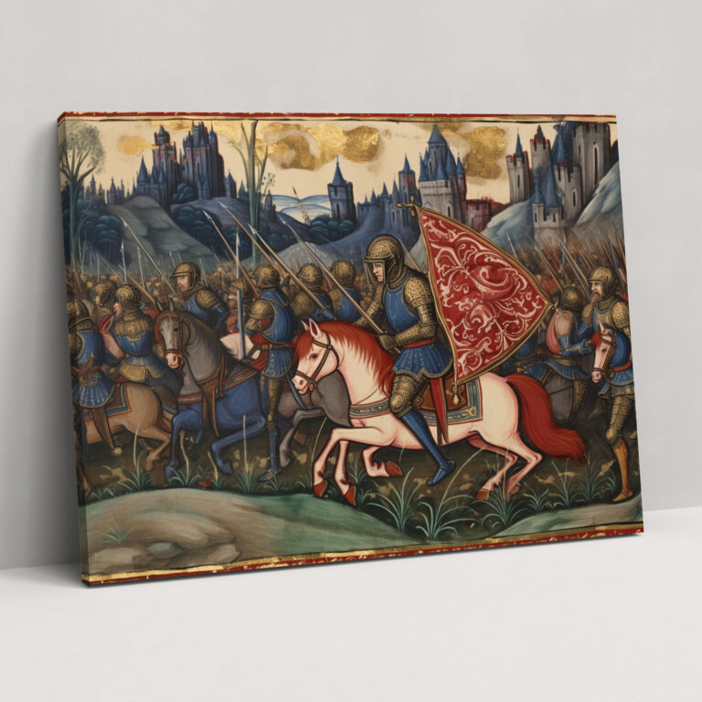 Medieval Wall Art - Knight Battle - Medieval, Wall Decoration, Medieval, Canvas Print