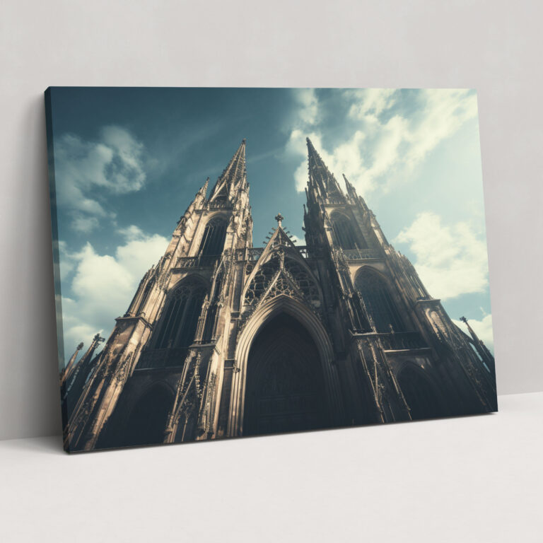 Medieval Wall Decoration - Towering Cathedral - Medieval, Gothic Architecture, Canvas, Home Decoration