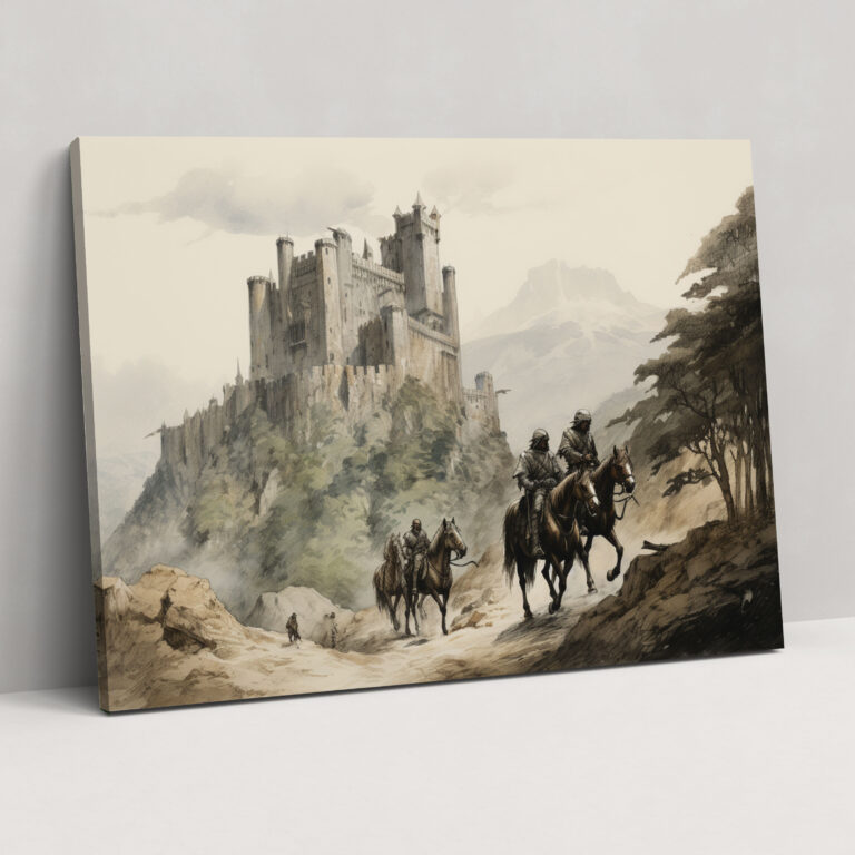 Medieval Landscape Canvas Print - Medieval, Knights, Wall Art, Canvas