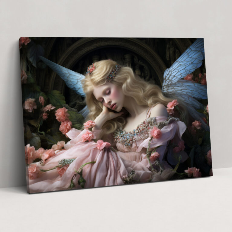 Medieval Wall Decoration: Renaissance-Inspired Fairies Canvas Print - Medieval, Medieval, Vibrant Colors, Medieval Fairies