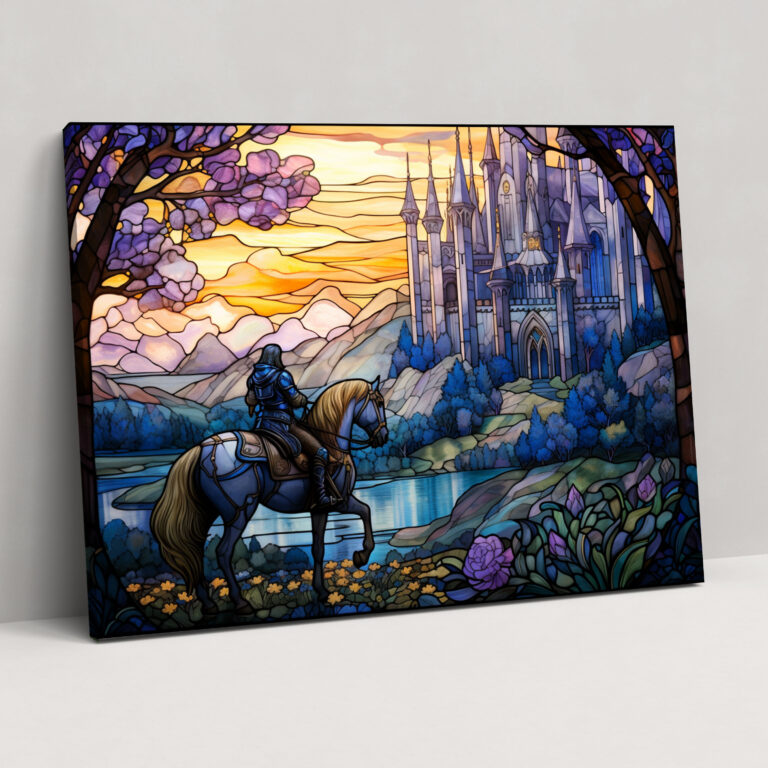 Medieval Stained Glass Canvas Print - Medieval, Wall Decoration, Canvas Print, Medieval Art