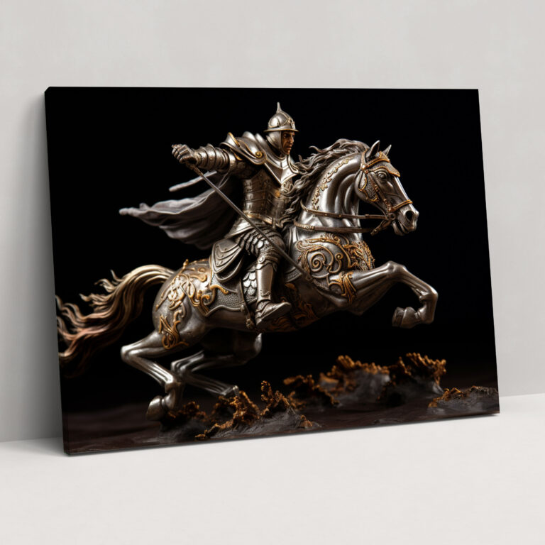 Medieval Knight Canvas Print - Medieval, Wall Decoration, Bravery, Battle