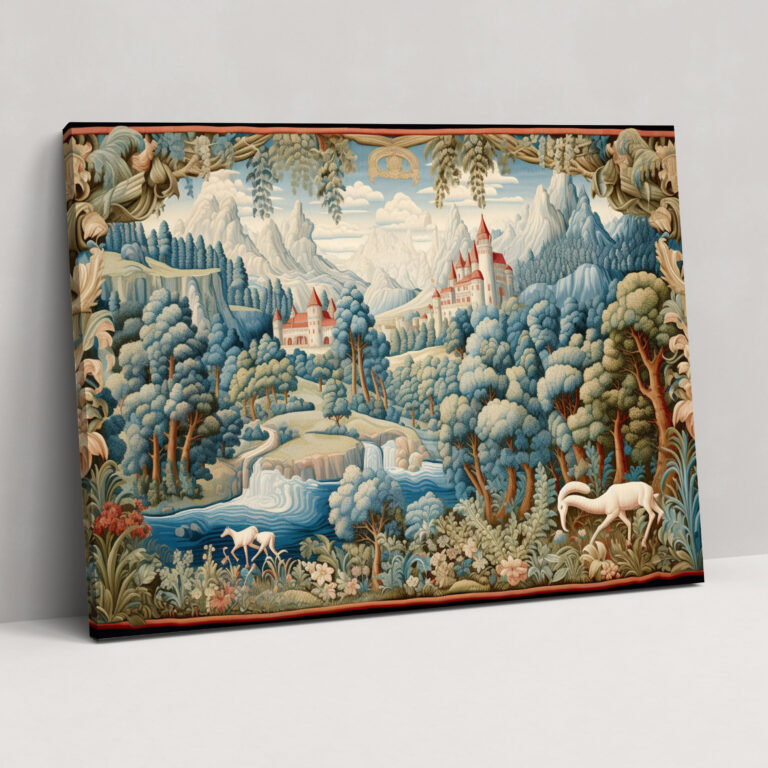 Medieval Tapestry Wall Art - Medieval, Mythical Creatures, Wall Art, Magic