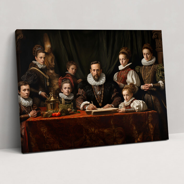 Medieval Renaissance Canvas Print - Medieval, Royal Family Portrait, Medieval, Canvas