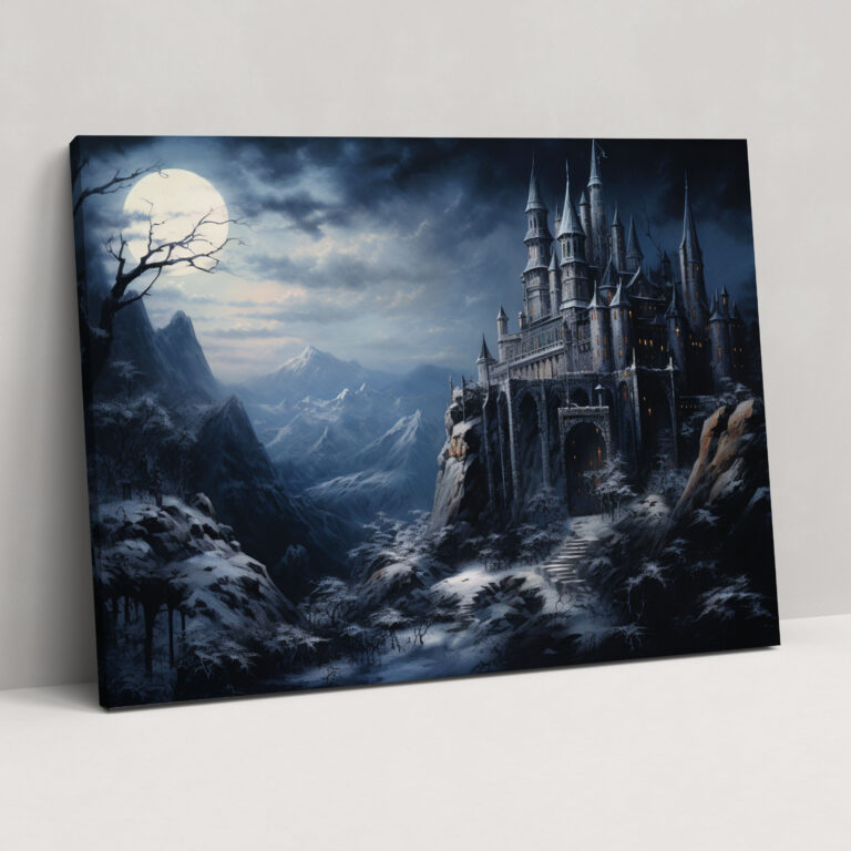 Medieval Gothic Canvas Print - Medieval, Moonlit Landscape, Canvas Print, Wall Art