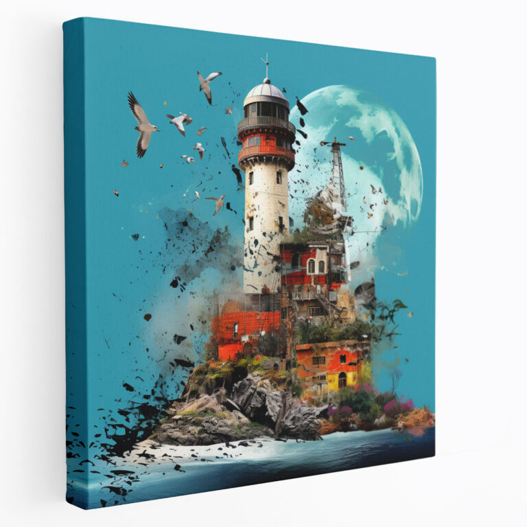 Contemporary Maiden Tower Canvas Print - Maiden Tower, Canvas, Wall Decoration, Contemporary Digital Collage