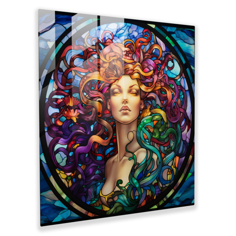 Medusa Home Decoration - Medusa, Glass Art, Home Decoration, Glass Wall Art