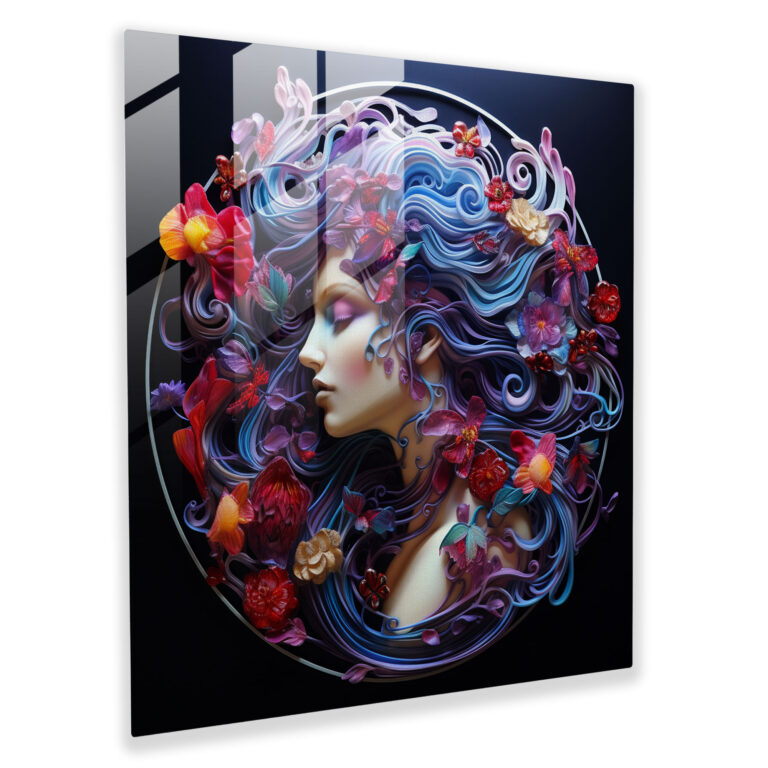 Medusa Modern Art - Medusa, Wall Decoration, Medusa, Surrealistic Glass Painting