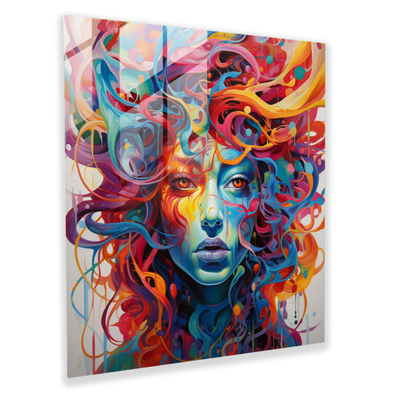 Medusa Glass Print - Medusa, Wall Decoration, Modern Art, Glass Art