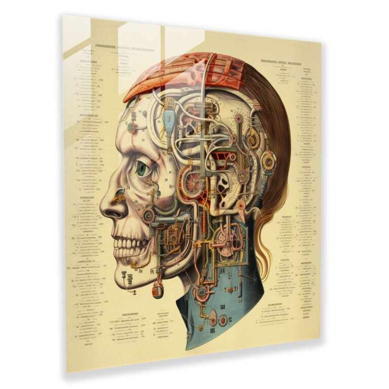 Medicine Anatomy Glass Print - Medicine, Glass Wall Art, Intricate Details, Glass Print