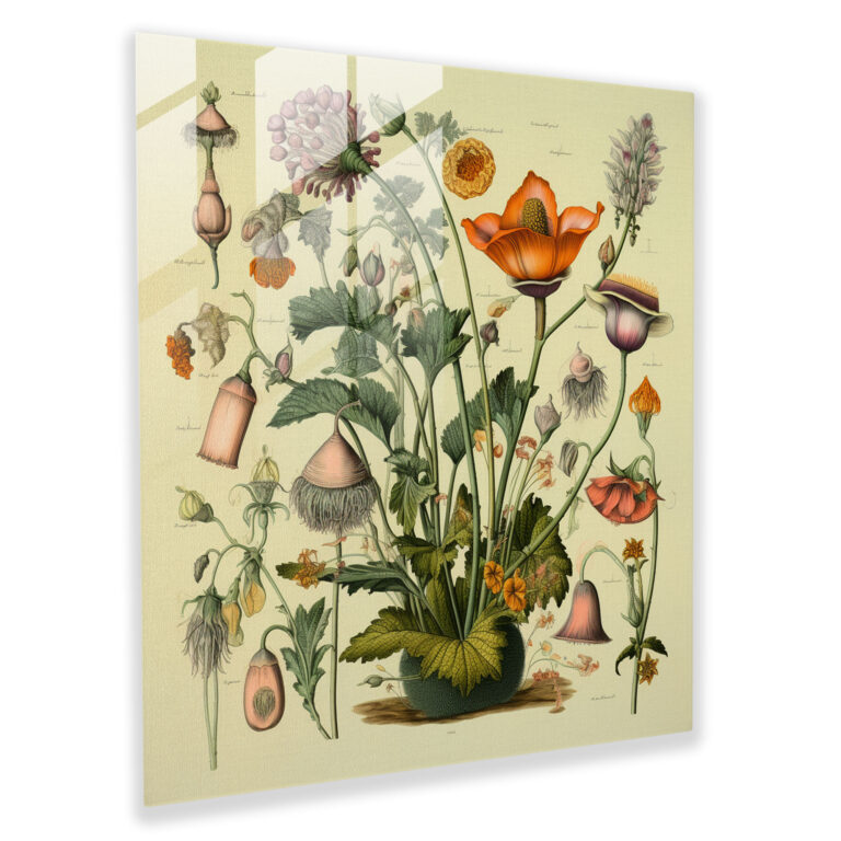 Medicine Botanical Glass Print - Medicine, Medicinal Plants, Glass Print, Nature Lover