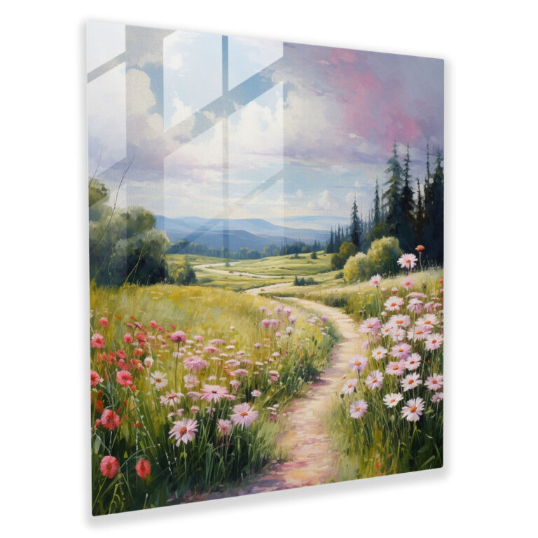 Medicine Serene Landscape Glass Print - Medicine, Glass Print, Medicinal Plants, Home Decoration