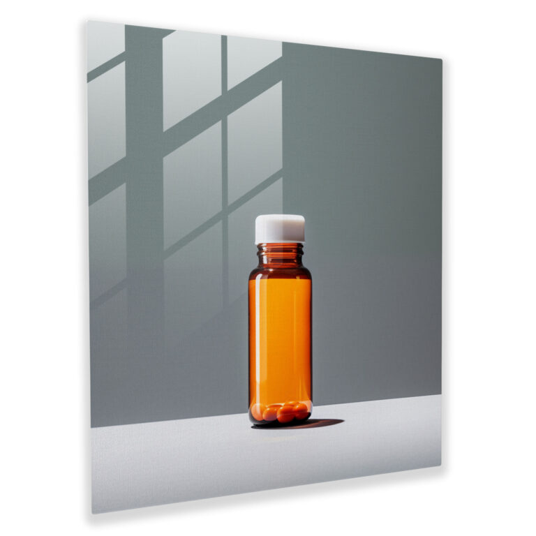 Medicine Pill Bottle Glass Print - Medicine, Medicine, Home Decoration, Wall Decoration