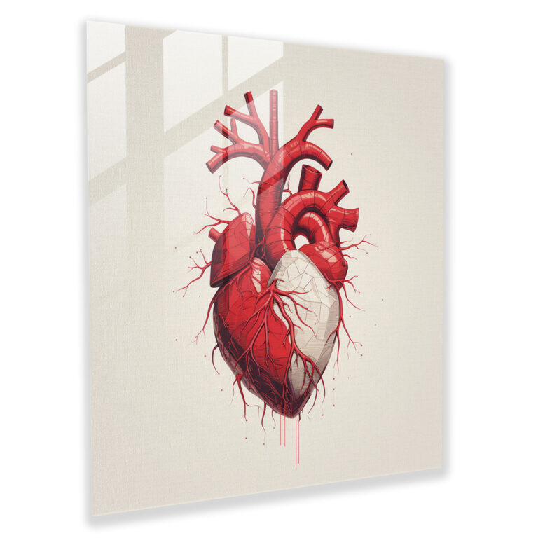 Medicine Heartbeat Glass Print - Medicine, Glass Wall Art, Glass Print, Strength