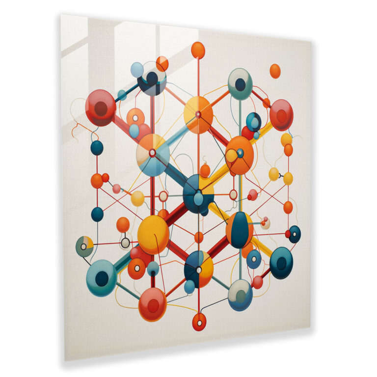 Medicine Harmony Glass Print - Medicine, Medicine, Home Decoration, Molecular Structures