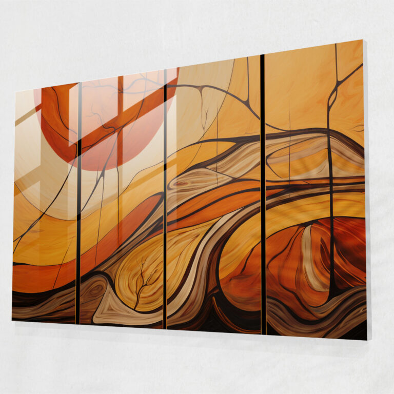 Mesolithic Abstract Glass Print - Mesolithic, Modern Art, Contemporary Art, Abstract Designs