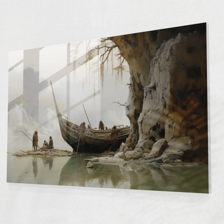 Mesolithic Serenity Glass Print - Mesolithic, Nature Art, Glass Wall Art, Glass Print