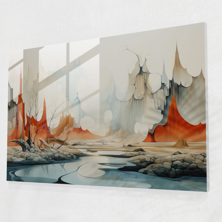 Mesolithic Abstract Landscapes Glass Print - Mesolithic, Modern Art, Glass Print, Wild Nature