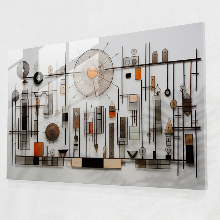 Paleolithic Tools Geometric Glass Wall Art - Mesolithic, Primitive Tools, Glass Print, Glass Art