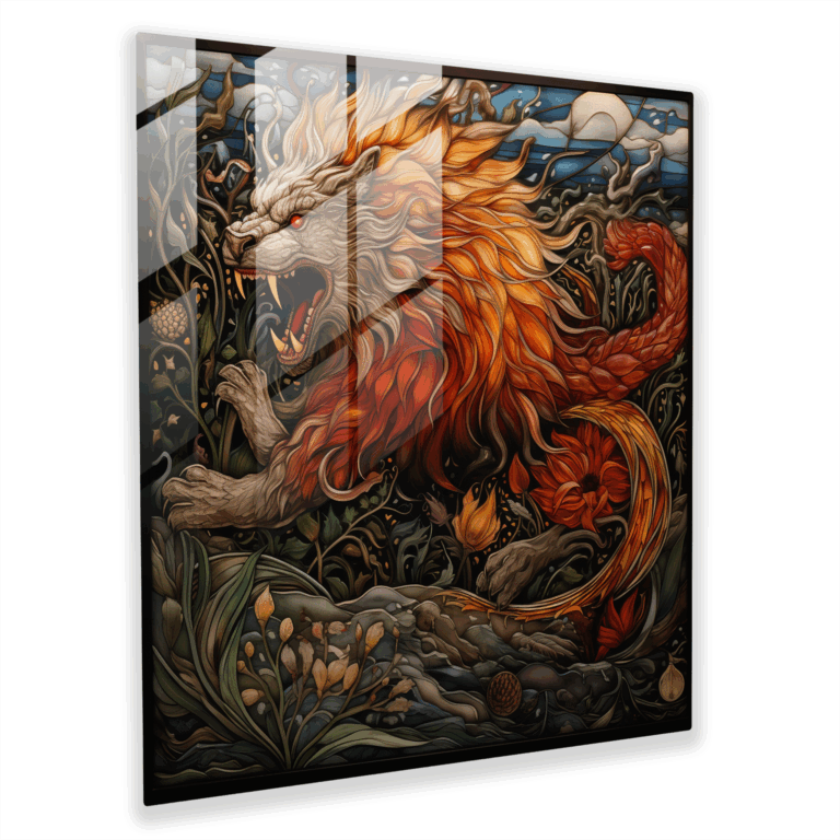 Enigmatic Bestiary Glass Print - Creatures Unleashed