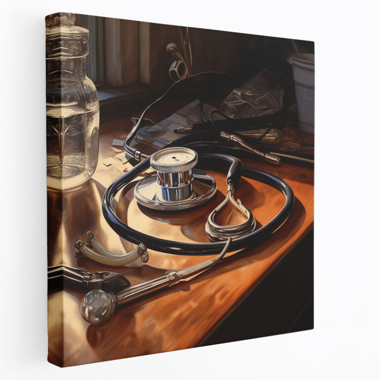 Medicine Stethoscope Canvas Print - Medicine, Canvas Wall Art, Detail, Professionalism