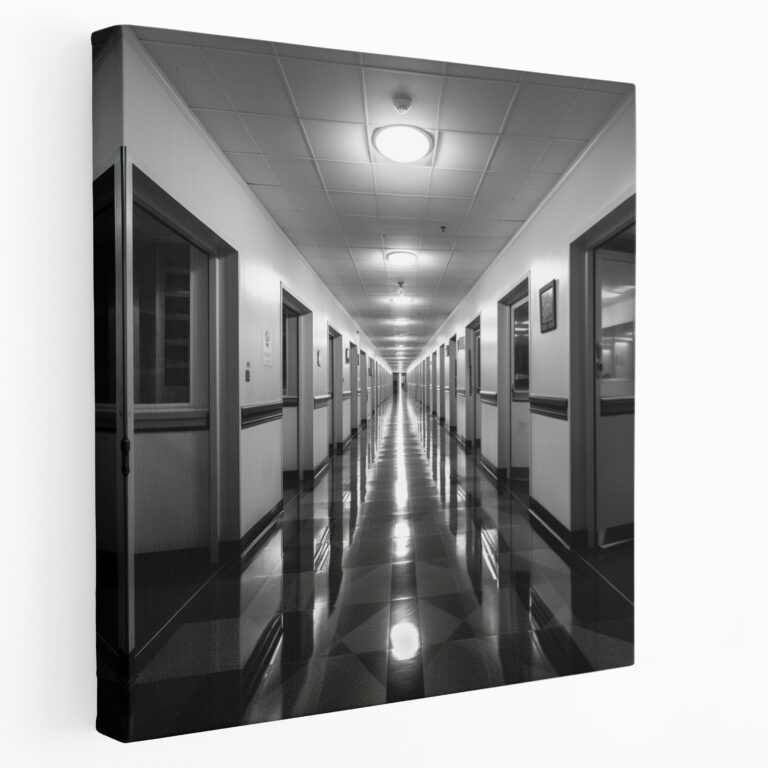 Medicine Hospital Corridor Canvas Print - Medicine, Contemporary, Home Decoration, Modern