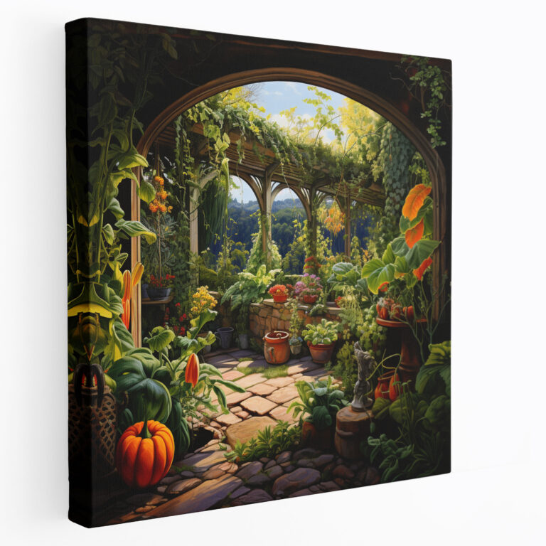Medicine Herb Garden Canvas Print - Medicine, Medicinal Herb Garden, Vivid Colors, Home Decoration