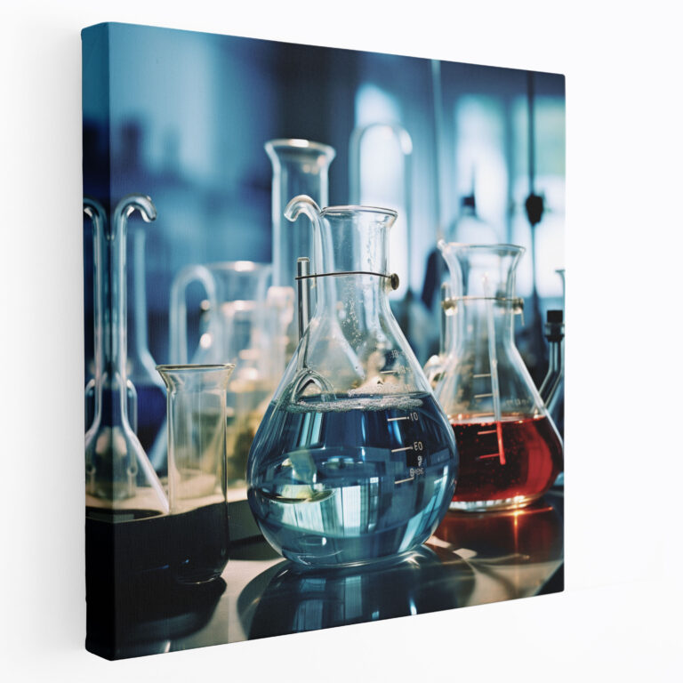 Medicine Laboratory Glassware Canvas Print - Medicine, Close-Up, Canvas Wall Art, Laboratory Glassware