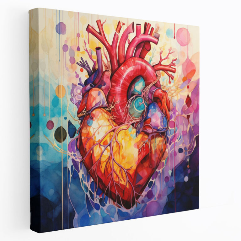 Medicine Canvas Print - Anatomy Of Human Heart - Medicine, Canvas Wall Art, Medicine, Wall Decoration