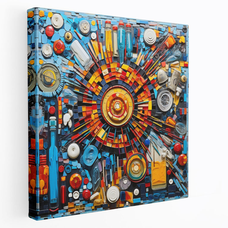 Medicine Canvas Print - Medical Mosaic - Medicine, Wall Art, Mixed Media Artwork, Wall Decoration