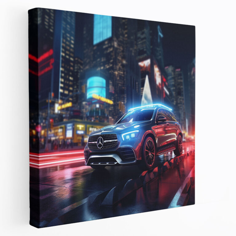 Mercedes Wall Decoration - Realistic 3D Rendering Canvas Print - Mercedes, Realistic 3D Rendering, Canvas, Home Decoration