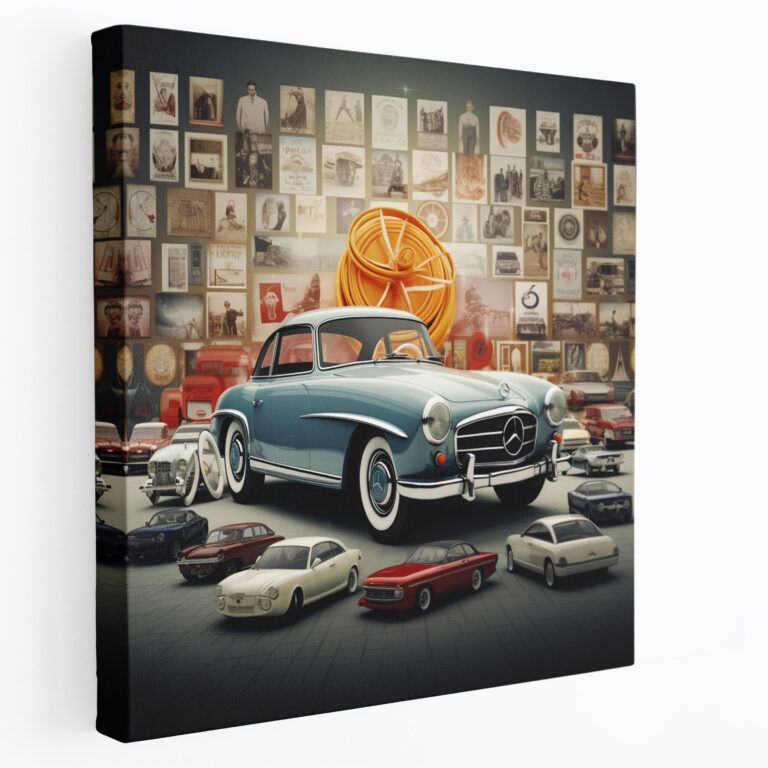 Mercedes Collage Canvas Print - Mercedes, Mercedes, Mercedes Models, Canvas Print