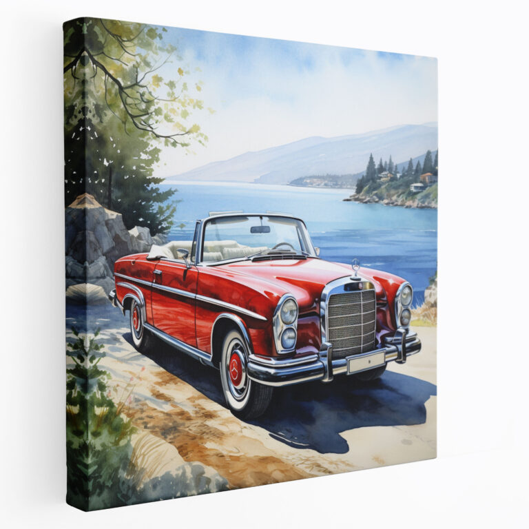 Mercedes Canvas Print - Mercedes, Home Decoration, Elegance, Watercolor Painting