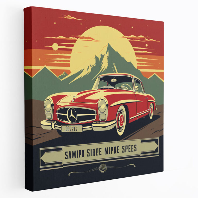 Mercedes Canvas Print - Mercedes, Vintage Advertisement, Automotive Design, Canvas Wall Art