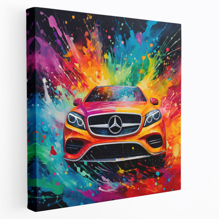 Mercedes Abstract Acrylic Canvas Print - Mercedes, Canvas, Canvas Print, Wall Decoration