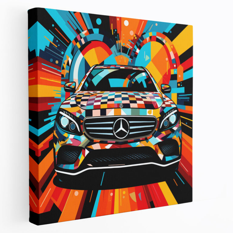 Mercedes Pop Art Canvas Print - Mercedes, Focal Point, Canvas Print, Logo
