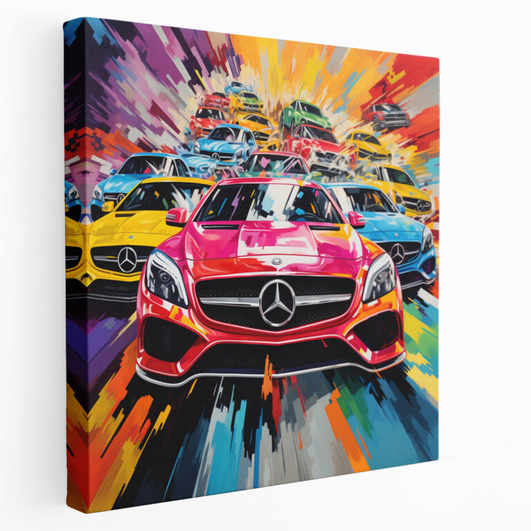 Mercedes Wall Art - Pop Art Illustration - Home Decoration - Mercedes, Wall Decoration, Canvas, Energy