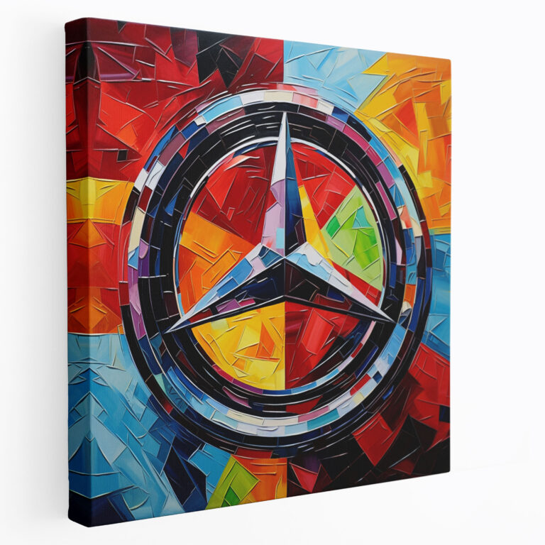 Mercedes Wall Art - Rich And Bold Emblem - Mercedes, Canvas Wall Art, Home Decoration, Elegant