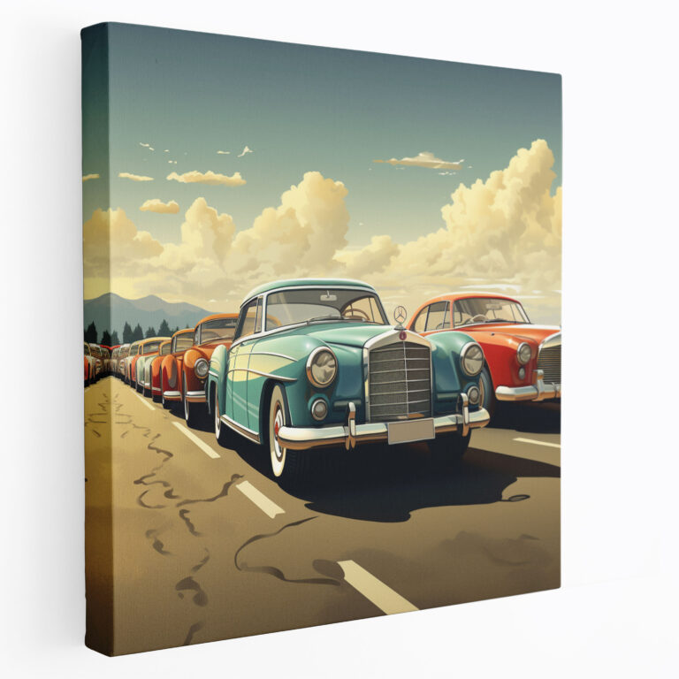 Mercedes Wall Decoration - Vintage Car Collection - Mercedes, Canvas Wall Art, Vintage Cars, Home Decoration