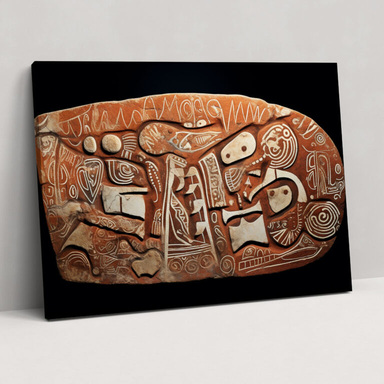 Mesolithic Canvas Print - Tribal Art Wall Decoration - Mesolithic, Canvas, Ancient Cultures, Canvas Print